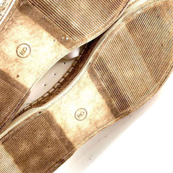 Universal Threads Espadrille Sneakers 9 White Lace Up - Picture 6 of 6
